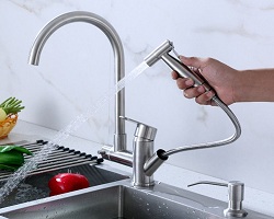 Vòi bếp nóng lạnh SUS304 (kiêm đầu xịt) - Siêu Cấp - Kiểu 2 tay HVMMA ITALIA